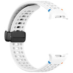 xDfind Magnetic Black Buckle Silicone Watch Band, For Samsung Galaxy Watch8 / Watch8 Classic