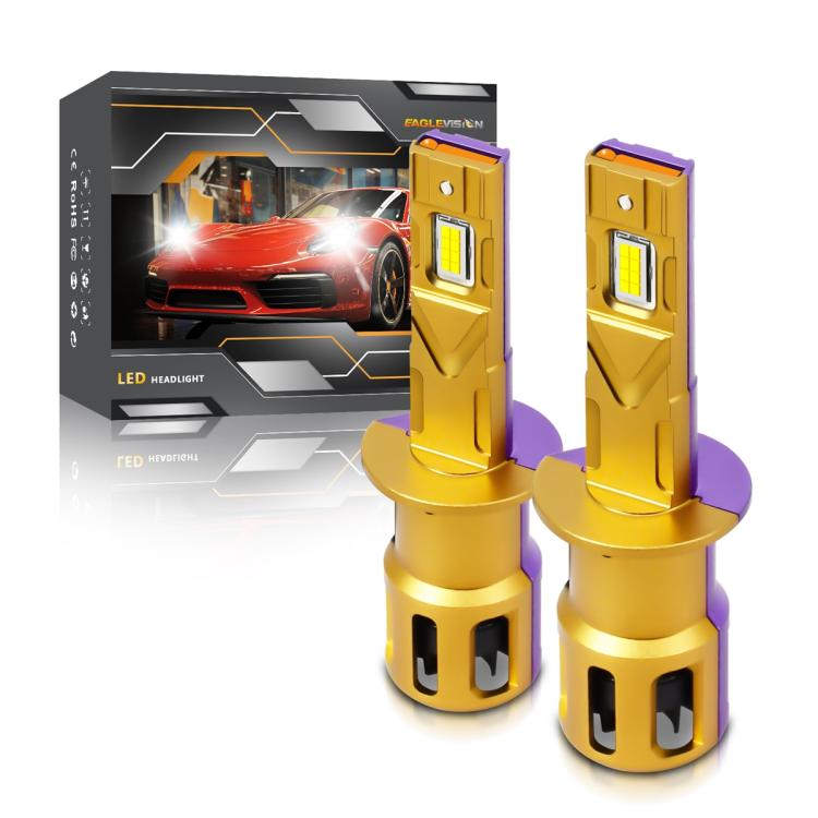2pcs/Pack 35W 3000LM 6500K IP68 Waterproof Car LED Headlight Bulb, 9005, 9006, H1, H4, H7, H11
