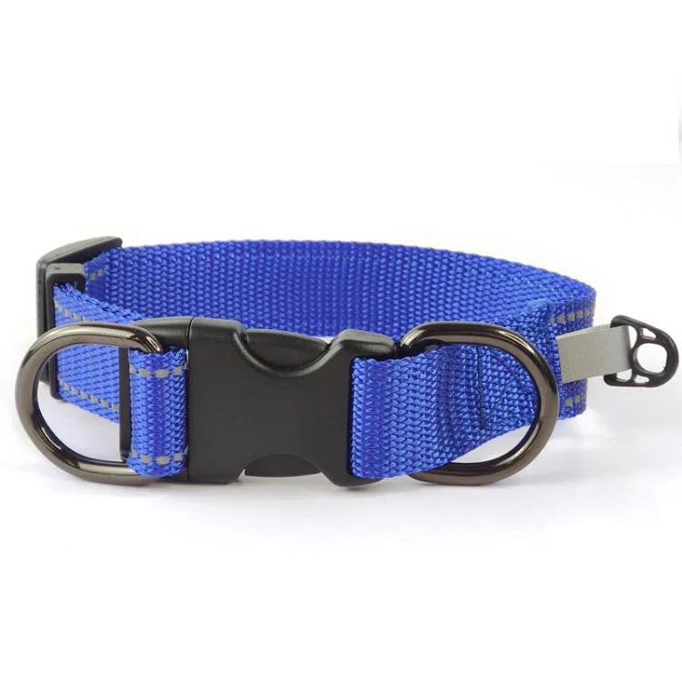 Coleira Refletora para Animais de Estimação Nylon Fivela Preta, S, M, L, Coleira de Nylon, S, Coleira de Nylon, M, Coleira de Nylon, L