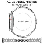 Correia de Relógio Metálica com Diamante Torcido Pequeno xDfind, Para Apple Watch 38 / 40 / 41 / S10 42mm 20mm