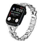 Correia de Relógio Metálica com Diamante Torcido Pequeno xDfind, Para Apple Watch 38 / 40 / 41 / S10 42mm 20mm