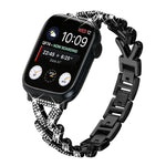 Correia de Relógio Metálica com Diamante Torcido Pequeno xDfind, Para Apple Watch 38 / 40 / 41 / S10 42mm 20mm
