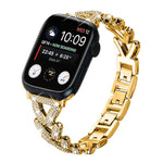 Correia de Relógio Metálica com Diamante Torcido Pequeno xDfind, Para Apple Watch 38 / 40 / 41 / S10 42mm 20mm