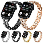 Correia de Relógio Metálica com Diamante Torcido Pequeno xDfind, Para Apple Watch 38 / 40 / 41 / S10 42mm 20mm