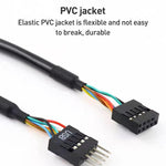 2 Cabos Adaptadores USB3.0 para Placa-mãe de Computador, 20 Pinos Macho para 9 Pinos Fêmea, 9 Pinos Macho para 20 Pinos Fêmea