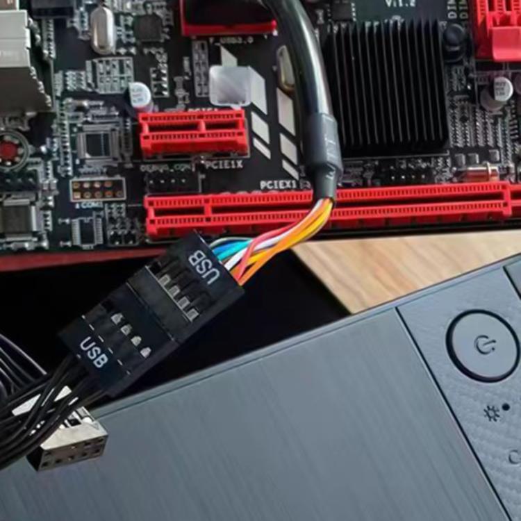 2 Cabos Adaptadores USB3.0 para Placa-mãe de Computador, 20 Pinos Macho para 9 Pinos Fêmea, 9 Pinos Macho para 20 Pinos Fêmea