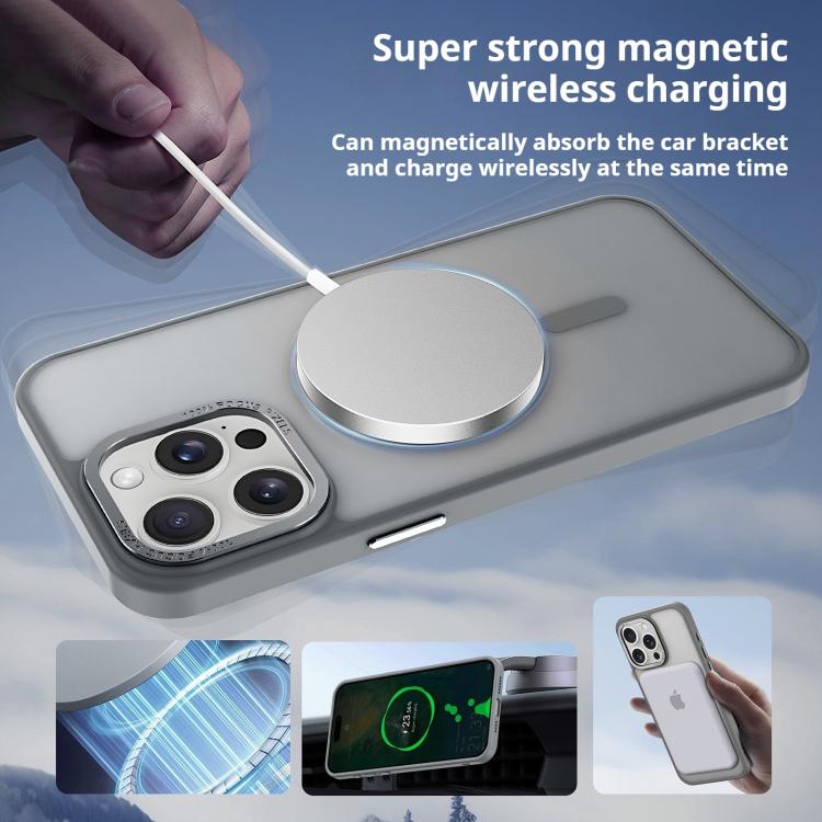 Capa para telemóvel Kalebol com estrutura metálica para lente, MagSafe, PC fosco, para iPhone 14 Pro Max, para iPhone 13 Pro Max, para iPhone 13 Pro, para iPhone 13