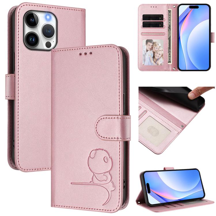 Capa para telemóvel Litter Panda em pele com relevo e RFID, com cordão, para iPhone 17e / 16e, para iPhone 17 Pro Max, para iPhone 17 Pro, para iPhone 17, para iPhone Air, para iPhone 16 Pro Max, para iPhone 16 Pro, para iPhone 16 Plus
