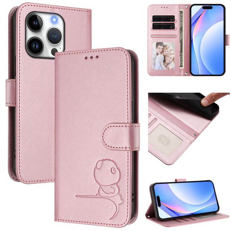 Capa para telemóvel Litter Panda em pele com relevo e RFID, com cordão, para iPhone 17e / 16e, para iPhone 17 Pro Max, para iPhone 17 Pro, para iPhone 17, para iPhone Air, para iPhone 16 Pro Max, para iPhone 16 Pro, para iPhone 16 Plus