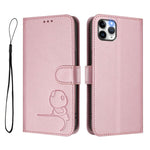 Estojo de Telefone em Couro com Relevo Panda Litter e RFID com Cordão, Para iPhone 11 Pro Max, Para iPhone 11, Para iPhone 11 Pro, Para iPhone X / XS, Para iPhone XR, Para iPhone XS Max, Para iPhone 8 Plus / 7 Plus