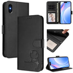 Estojo de Telefone em Couro com Relevo Panda Litter e RFID com Cordão, Para iPhone 11 Pro Max, Para iPhone 11, Para iPhone 11 Pro, Para iPhone X / XS, Para iPhone XR, Para iPhone XS Max, Para iPhone 8 Plus / 7 Plus