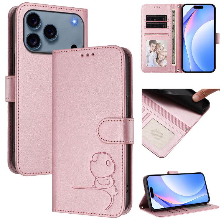 Capa para telemóvel Litter Panda em pele com relevo e RFID, com cordão, para iPhone 17e / 16e, para iPhone 17 Pro Max, para iPhone 17 Pro, para iPhone 17, para iPhone Air, para iPhone 16 Pro Max, para iPhone 16 Pro, para iPhone 16 Plus