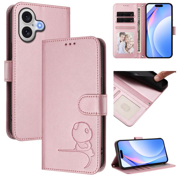 Capa para telemóvel Litter Panda em pele com relevo e RFID, com cordão, para iPhone 17e / 16e, para iPhone 17 Pro Max, para iPhone 17 Pro, para iPhone 17, para iPhone Air, para iPhone 16 Pro Max, para iPhone 16 Pro, para iPhone 16 Plus