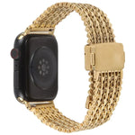 Correia de Relógio Metálica em Malha de Aço com Fecho Magnético de Pressão, Para Apple Watch 46mm / 49mm / 45mm / 44mm, Para Apple Watch 42mm / 41mm / 40mm / 38mm