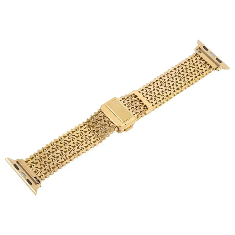 Correia de Relógio Metálica em Malha de Aço com Fecho Magnético de Pressão, Para Apple Watch 46mm / 49mm / 45mm / 44mm, Para Apple Watch 42mm / 41mm / 40mm / 38mm