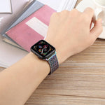 Correia de Relógio Metálica em Malha de Aço com Fecho Magnético de Pressão, Para Apple Watch 46mm / 49mm / 45mm / 44mm, Para Apple Watch 42mm / 41mm / 40mm / 38mm