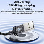 Adaptador de Áudio USB para 3,5mm em Liga de Alumínio Yesido YAU46, YAU46