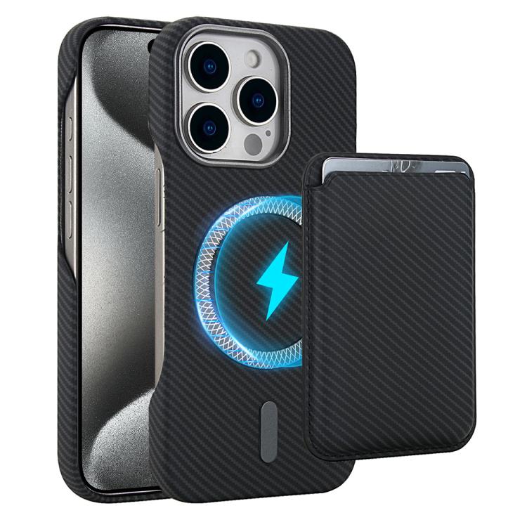 Carbon Fiber MagSafe Magnetic Card Holder Phone Case, For iPhone 15 Pro, For iPhone 15 Plus, For iPhone 15, For iPhone 14 Plus, For iPhone 14, For iPhone 14 Pro, For iPhone 14 Pro Max, For iPhone 13 Pro Max, For iPhone 13 Pro