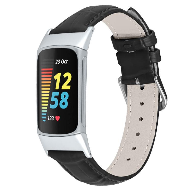xDfind Bamboo Texture Pin Buckle Leather Watch Band, For Fitbit Charge 6 / 5 18mm, For Fitbit Inspire 3 12mm, For Fitbit Versa 4 / 3 / Sense2 / 1 20mm, For Fitbit Luxe / Special Edition 12mm, For Fitbit Inspire 2 / Ace 3 14mm                           ...