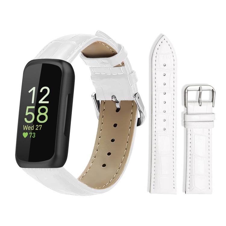 xDfind Bamboo Texture Pin Buckle Leather Watch Band, For Fitbit Charge 6 / 5 18mm, For Fitbit Inspire 3 12mm, For Fitbit Versa 4 / 3 / Sense2 / 1 20mm, For Fitbit Luxe / Special Edition 12mm, For Fitbit Inspire 2 / Ace 3 14mm                           ...
