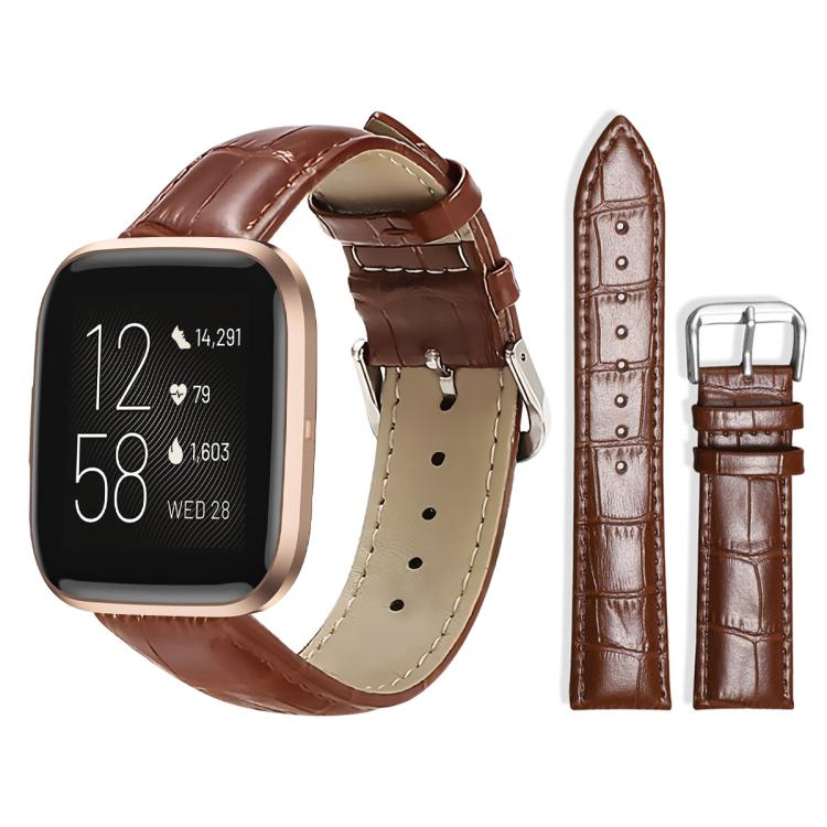 xDfind Bamboo Texture Pin Buckle Leather Watch Band, For Fitbit Charge 6 / 5 18mm, For Fitbit Inspire 3 12mm, For Fitbit Versa 4 / 3 / Sense2 / 1 20mm, For Fitbit Luxe / Special Edition 12mm, For Fitbit Inspire 2 / Ace 3 14mm                           ...