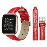 xDfind Bamboo Texture Pin Buckle Leather Watch Band, For Fitbit Charge 6 / 5 18mm, For Fitbit Inspire 3 12mm, For Fitbit Versa 4 / 3 / Sense2 / 1 20mm, For Fitbit Luxe / Special Edition 12mm, For Fitbit Inspire 2 / Ace 3 14mm                           ...