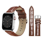 Correia de Relógio em Pele com Textura de Bambu e Fivela de Pino xDfind, Para Apple Watch 42 / 44 / 45 / 46 / 49mm, Para Apple Watch 38 / 40 / 41 / S10 42mm