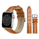 Correia de Relógio em Pele com Textura de Bambu e Fivela de Pino xDfind, Para Apple Watch 42 / 44 / 45 / 46 / 49mm, Para Apple Watch 38 / 40 / 41 / S10 42mm