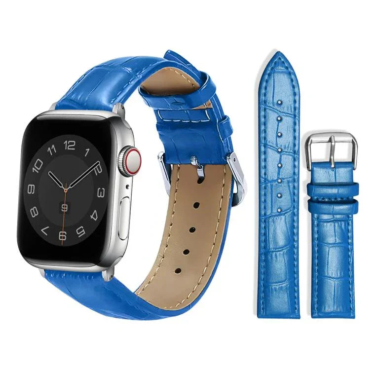 Correia de Relógio em Pele com Textura de Bambu e Fivela de Pino xDfind, Para Apple Watch 42 / 44 / 45 / 46 / 49mm, Para Apple Watch 38 / 40 / 41 / S10 42mm
