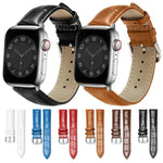 Correia de Relógio em Pele com Textura de Bambu e Fivela de Pino xDfind, Para Apple Watch 42 / 44 / 45 / 46 / 49mm, Para Apple Watch 38 / 40 / 41 / S10 42mm