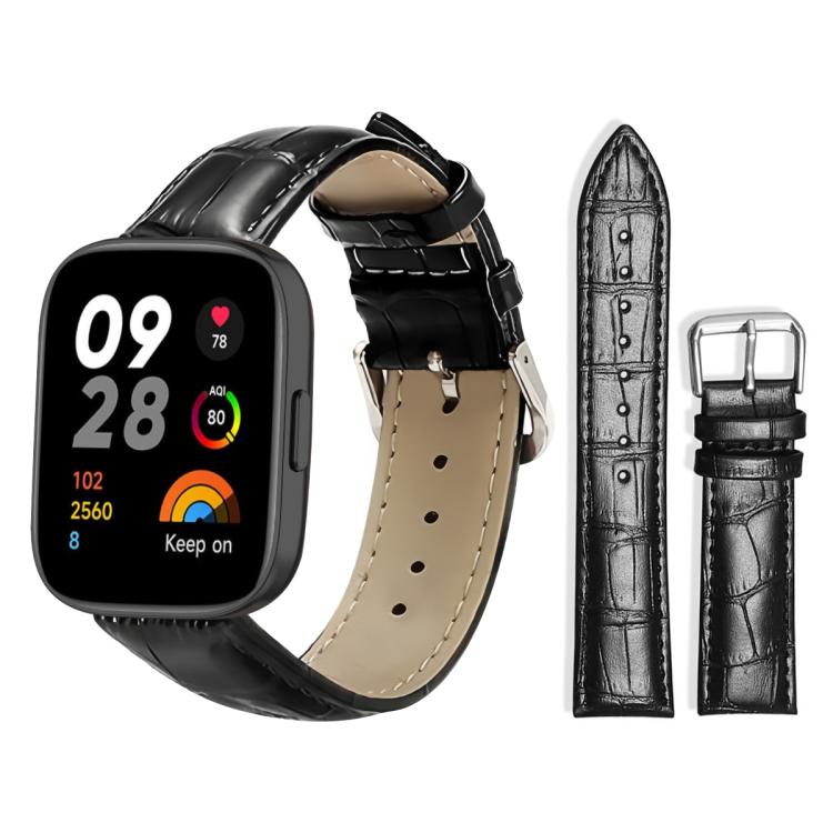 xDfind Bamboo Texture Pin Buckle Leather Watch Band, For Xiaomi Band 10 Pro / 9 Pro / Redmi Watch 6, For Xiaomi Smart Band 10 / 9 / 8 / NFC 14mm, For Redmi Watch 3 Active / Lite 20mm, For Redmi Watch 3 20mm