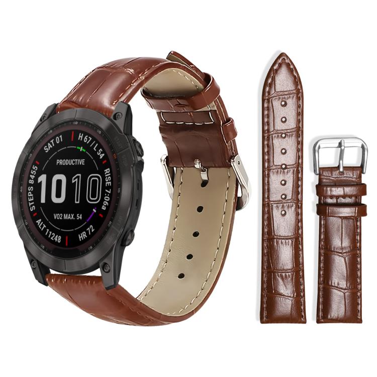 xDfind Bamboo Texture Pin Buckle Leather Watch Band, For Garmin Fenix 8/7X/6X/5X 26mm 22mm, For Garmin Fenix 8/7/6/5 22mm 20mm, For Garmin Fenix 8/7S/6S/5S 20mm 18mm, For Garmin Forerunner 45/45S/Swim2 18mm                                              ...