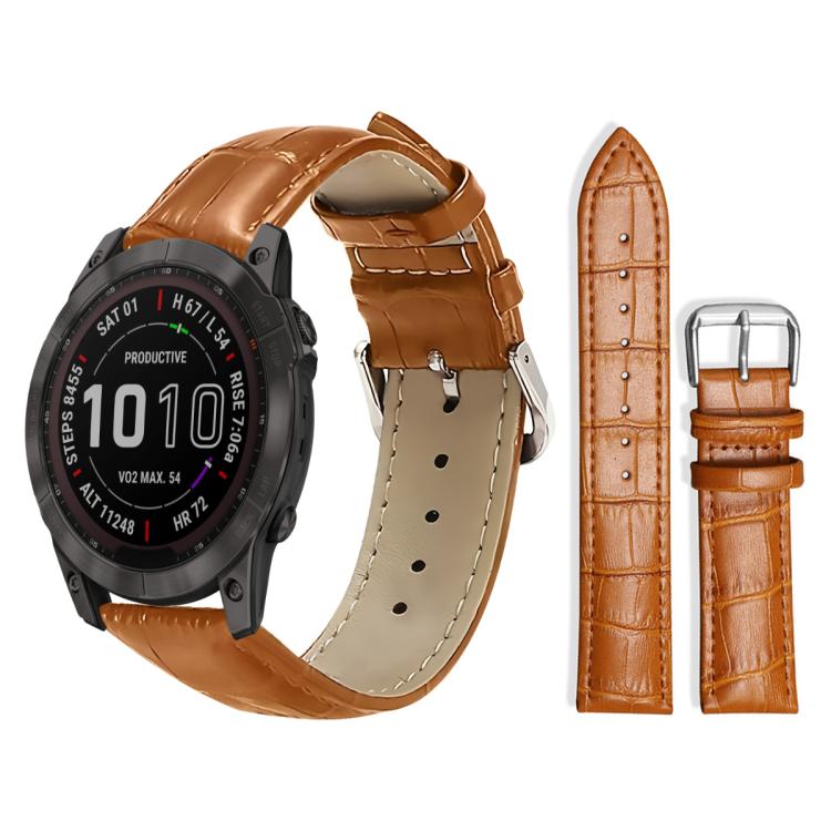 xDfind Bamboo Texture Pin Buckle Leather Watch Band, For Garmin Fenix 8/7X/6X/5X 26mm 22mm, For Garmin Fenix 8/7/6/5 22mm 20mm, For Garmin Fenix 8/7S/6S/5S 20mm 18mm, For Garmin Forerunner 45/45S/Swim2 18mm                                              ...