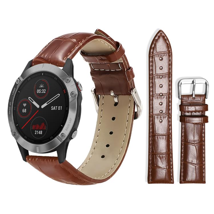 xDfind Bamboo Texture Pin Buckle Leather Watch Band, For Garmin Fenix 8/7X/6X/5X 26mm 22mm, For Garmin Fenix 8/7/6/5 22mm 20mm, For Garmin Fenix 8/7S/6S/5S 20mm 18mm, For Garmin Forerunner 45/45S/Swim2 18mm                                              ...