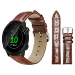 xDfind Bamboo Texture Pin Buckle Leather Watch Band, For Garmin Fenix 8/7X/6X/5X 26mm 22mm, For Garmin Fenix 8/7/6/5 22mm 20mm, For Garmin Fenix 8/7S/6S/5S 20mm 18mm, For Garmin Forerunner 45/45S/Swim2 18mm                                              ...