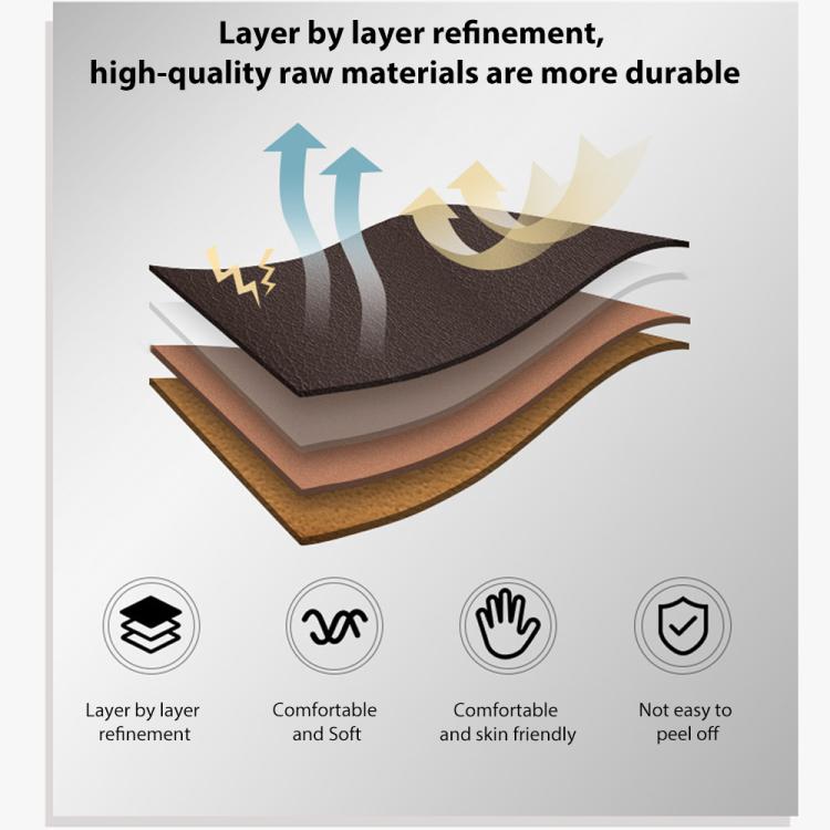 xDfind Flat Head Black Shark Fine Grain Leather Watch Band, 22mm For Fossil Gen 5 Carlyle/Julianna/Garrett