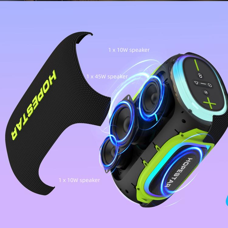 Coluna Bluetooth Portátil Resistente à Água HOPESTAR H58 65W para Exterior, H58