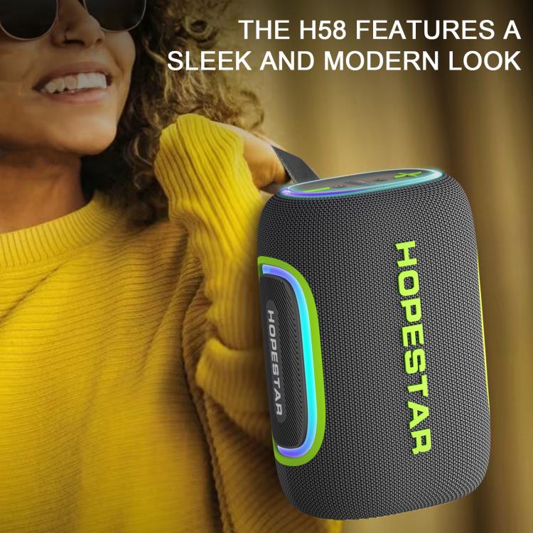 Coluna Bluetooth Portátil Resistente à Água HOPESTAR H58 65W para Exterior, H58
