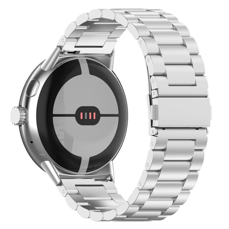 Pulseira de relógio em liga de titânio com fivela plana de três contas, para Google Pixel Watch 4 / 3 45mm, para Google Pixel Watch 4 / 3 / 2 / 1 41mm