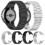 Pulseira de relógio em liga de titânio com fivela plana de três contas, para Google Pixel Watch 4 / 3 45mm, para Google Pixel Watch 4 / 3 / 2 / 1 41mm