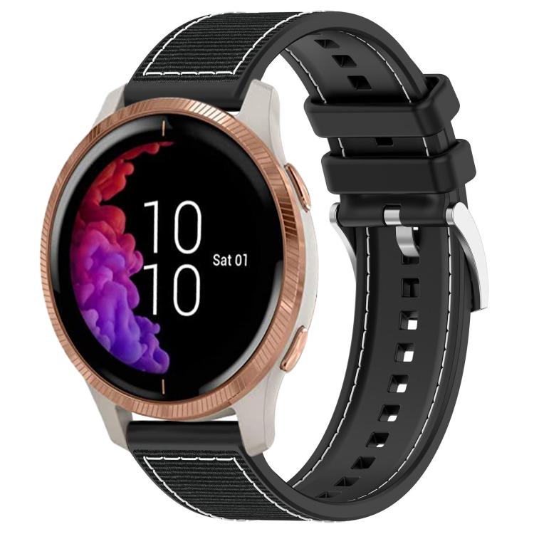 xDfind Hybrid Nylon Braid Silicone Watch Band, 22mm For Garmin Forerunner 570 47mm/935/945, 20mm For Garmin Forerunner 570 42mm/245/645, 20mm For Garmin?Vivomove?Sport/Vivoactive5/3, 22mm For Garmin Venu 3 / Vivoactive 4                                ...