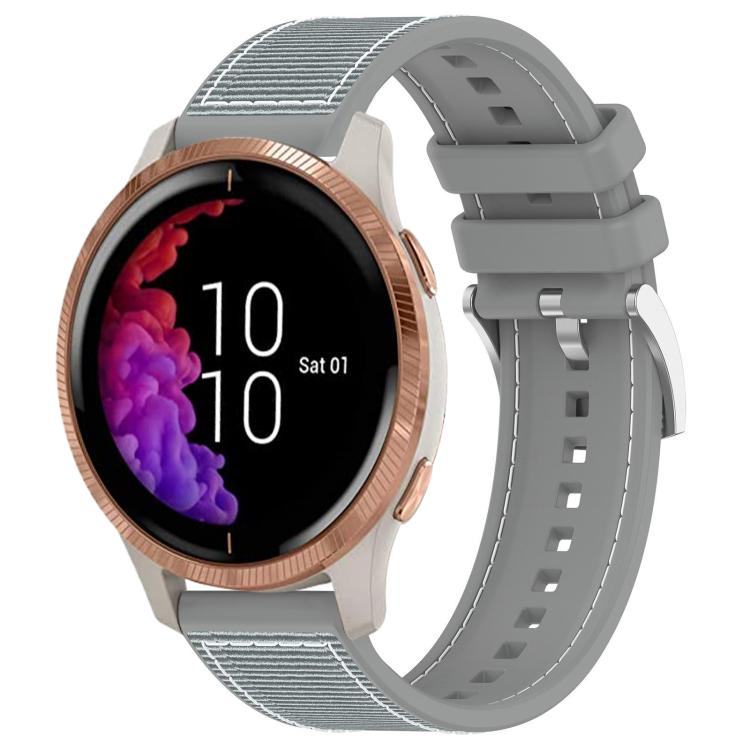 xDfind Hybrid Nylon Braid Silicone Watch Band, 22mm For Garmin Forerunner 570 47mm/935/945, 20mm For Garmin Forerunner 570 42mm/245/645, 20mm For Garmin?Vivomove?Sport/Vivoactive5/3, 22mm For Garmin Venu 3 / Vivoactive 4                                ...