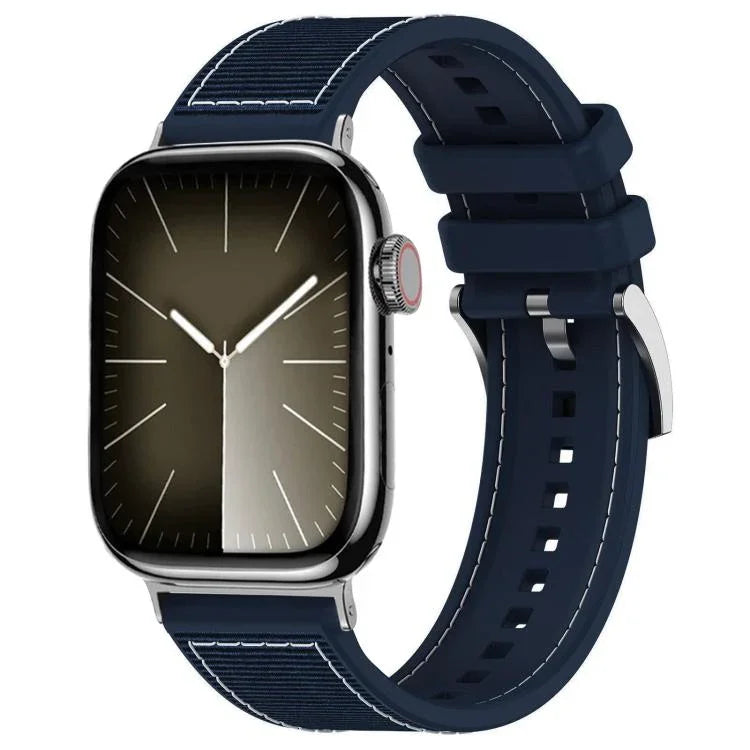 Correia de Relógio Híbrida em Nylon Trançado e Silicone xDfind, Para Apple Watch 42 / 44 / 45 / 46 / 49mm 22mm, Para Apple Watch 38 / 40 / 41 / S10 42mm 20mm