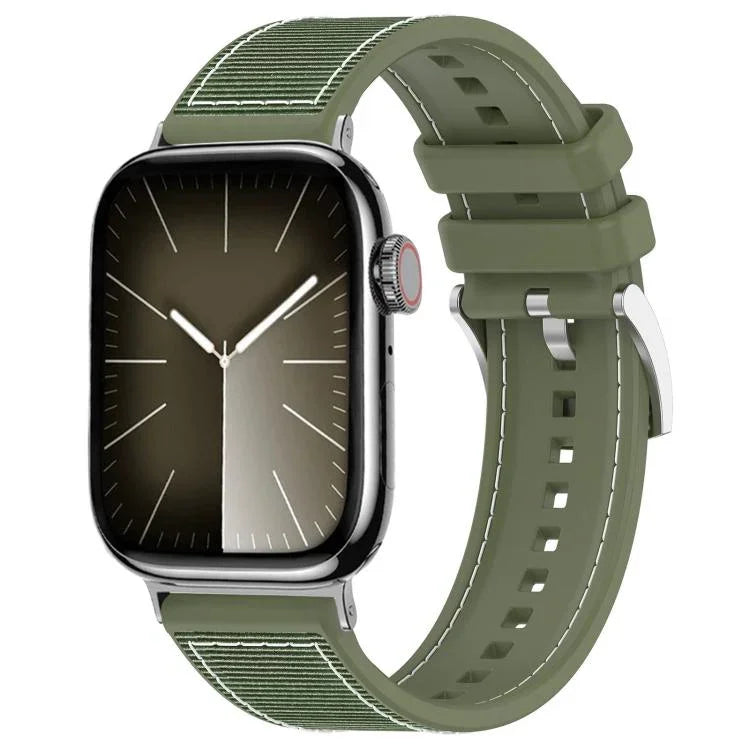 Correia de Relógio Híbrida em Nylon Trançado e Silicone xDfind, Para Apple Watch 42 / 44 / 45 / 46 / 49mm 22mm, Para Apple Watch 38 / 40 / 41 / S10 42mm 20mm