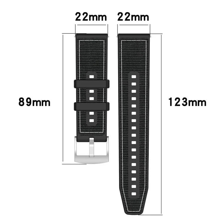 Correia de Relógio Híbrida em Nylon Trançado e Silicone xDfind, Para Apple Watch 42 / 44 / 45 / 46 / 49mm 22mm, Para Apple Watch 38 / 40 / 41 / S10 42mm 20mm