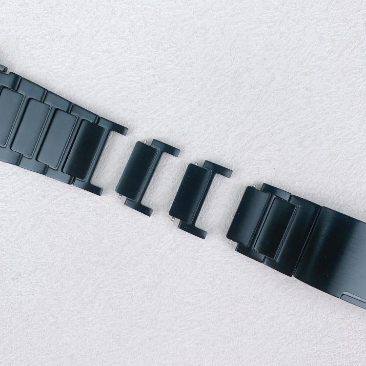 Correia de Relógio em Aço Inoxidável com Fivela Destacável Lateral de Três Contas, Para Apple Watch 46mm / 49mm / 45mm / 44mm, Para Apple Watch 42mm / 41mm / 40mm / 38mm
