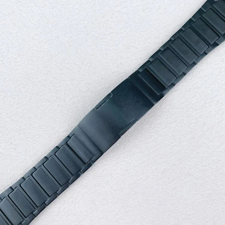 Correia de Relógio em Aço Inoxidável com Fivela Destacável Lateral de Três Contas, Para Apple Watch 46mm / 49mm / 45mm / 44mm, Para Apple Watch 42mm / 41mm / 40mm / 38mm
