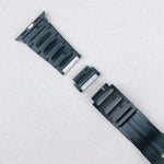 Correia de Relógio em Aço Inoxidável com Fivela Destacável Lateral de Três Contas, Para Apple Watch 46mm / 49mm / 45mm / 44mm, Para Apple Watch 42mm / 41mm / 40mm / 38mm