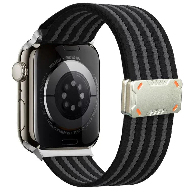 Correia de Relógio em Nylon com Fivela Magnética Mecha Armor, Para Apple Watch 46mm / 49mm / 45mm / 44mm, Para Apple Watch 42mm / 41mm / 40mm / 38mm