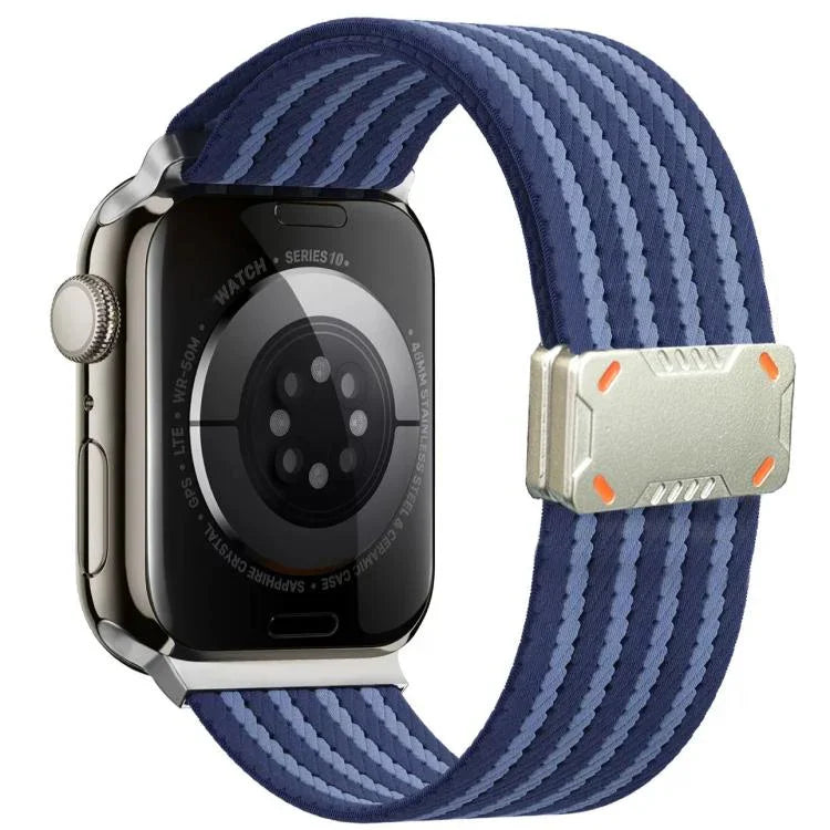 Correia de Relógio em Nylon com Fivela Magnética Mecha Armor, Para Apple Watch 46mm / 49mm / 45mm / 44mm, Para Apple Watch 42mm / 41mm / 40mm / 38mm